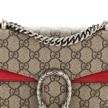 GG Supreme Monogram Mini Dionysus Shoulder Bag Hibiscus Red