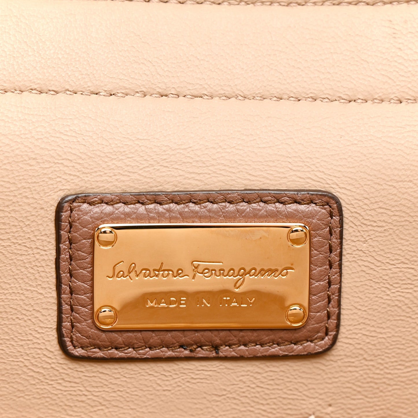 Grained Calfskin Sofia Satchel Moka