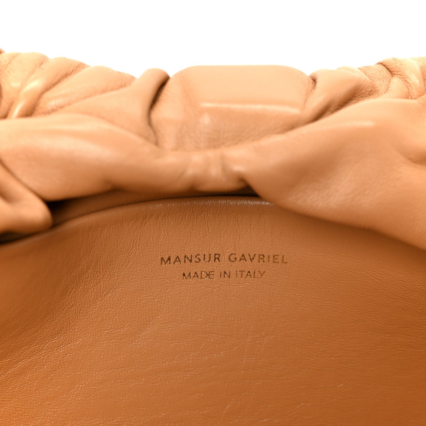 Lambskin Cloud Clutch Caramel