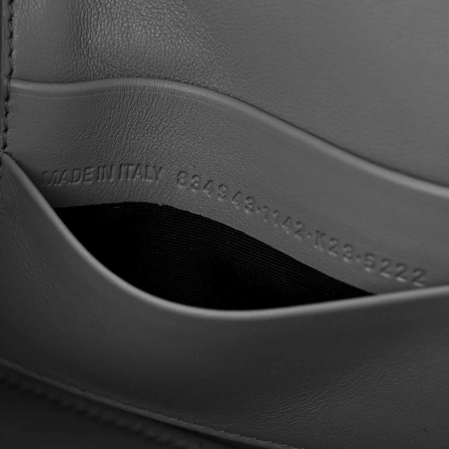 Smooth Calfskin Small Bel Air Clutch On Strap Cloud Grey