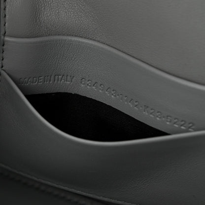 Smooth Calfskin Small Bel Air Clutch On Strap Cloud Grey