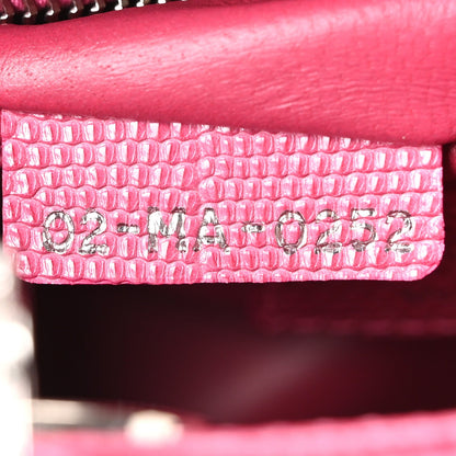 Lizard Swarovski Crystal Mini Lady Dior Dark Pink