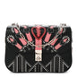 Vitello Loveblade Embellished Chain Flap Bag Black Multicolor