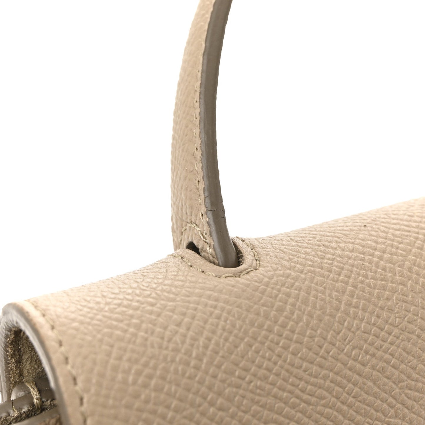 Grained Calfskin Nano Belt Bag Light Taupe