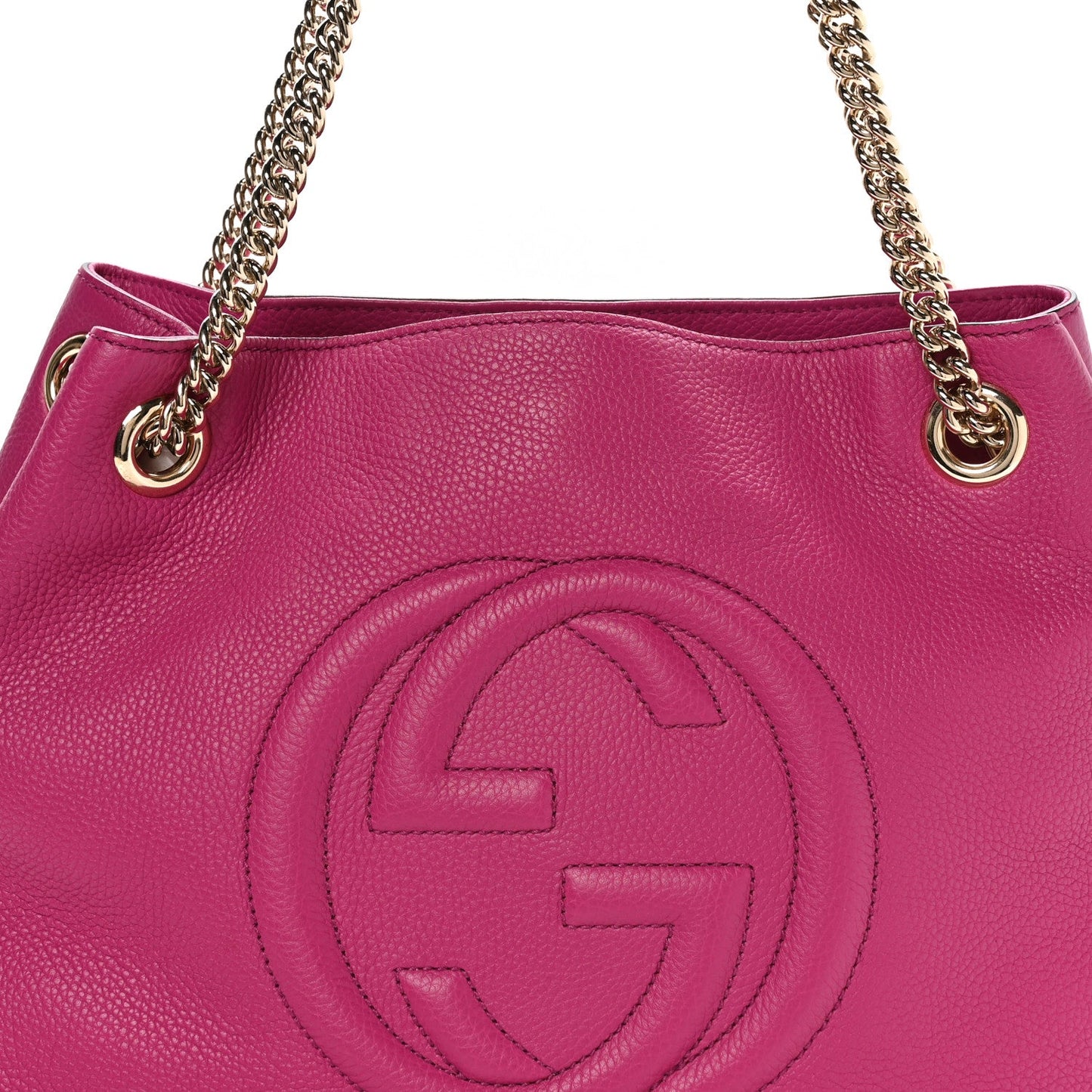 Cellarius Calfskin Medium Soho Chain Shoulder Bag Bright Bouganville