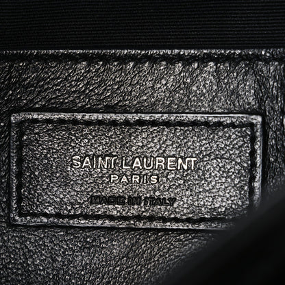 Crinkled Calfskin Matelasse Monogram Baby Niki Chain Satchel Black