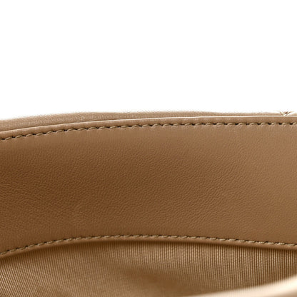 Lambskin Quilted Large Chanel 19 Flap Dark Beige