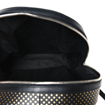 X SEGA Calfskin GUCCY Stars Dome Backpack Black Gold