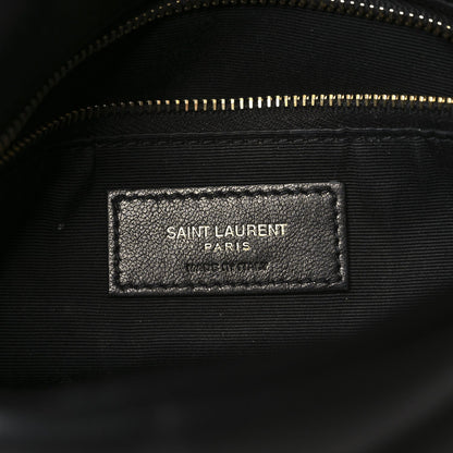 Lambskin Quilted Toy Loulou Puffer Monogram Chain Satchel Black