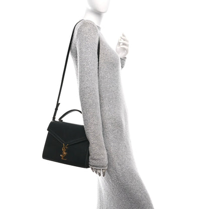 Smooth Calfskin Medium Classic Monogram Cassandra Top Handle Black