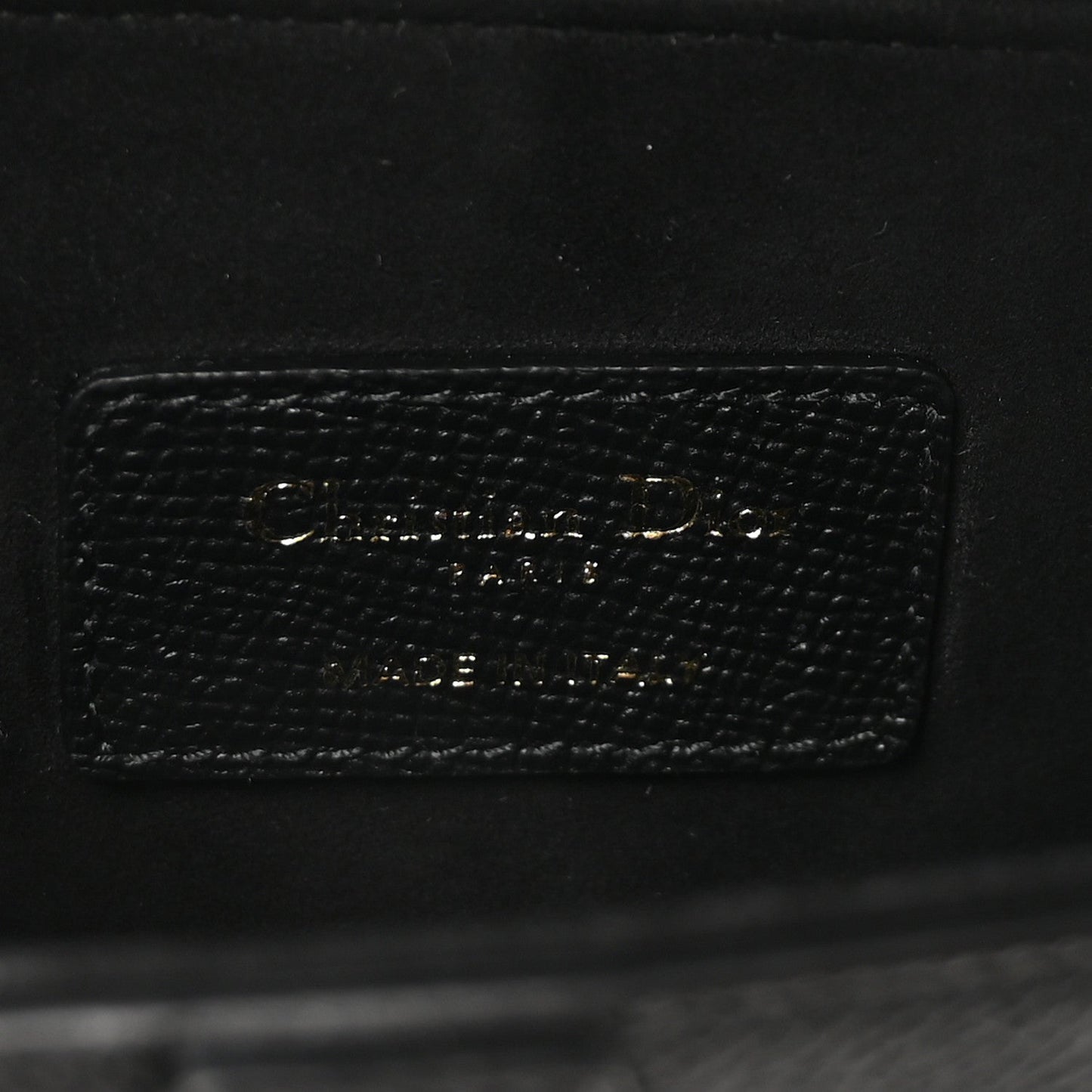 Grained Calfskin Mini Saddle Bag With Strap Black