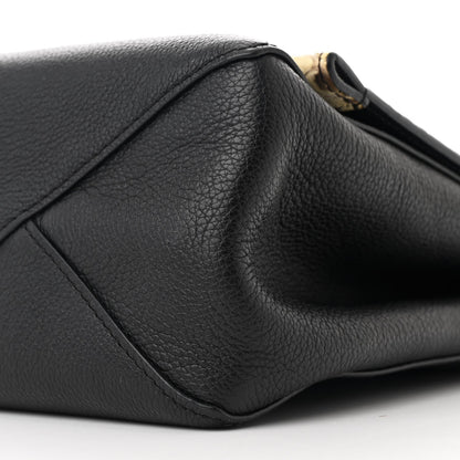 Snakeskin Lockme II Top Handle Black