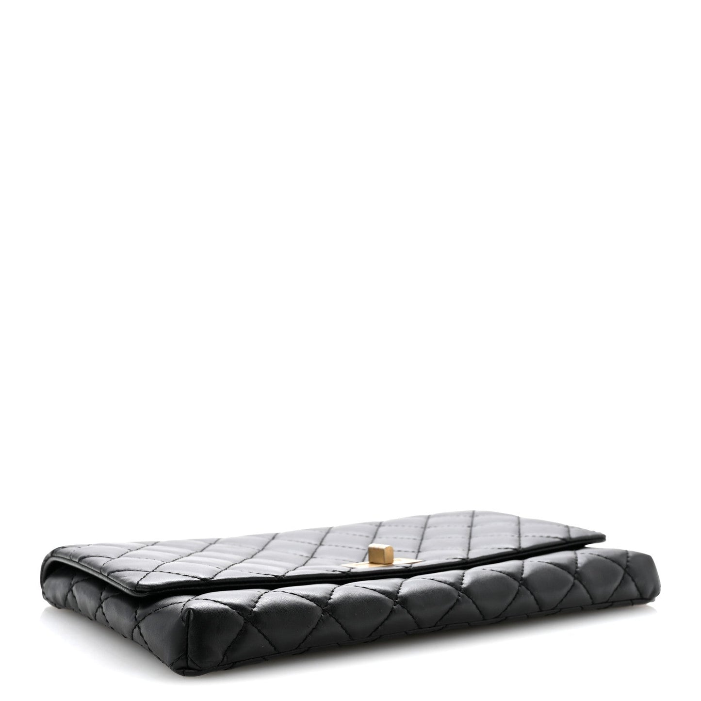Aged Calfskin Quilted Reissue 2.55 Clutch Black