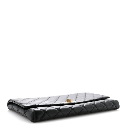 Aged Calfskin Quilted Reissue 2.55 Clutch Black