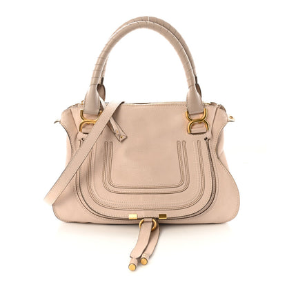 Calfskin Medium Marcie Satchel Abstract White