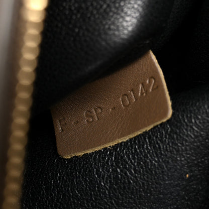 Calfskin Suede Tri-color Large Trapeze Olive