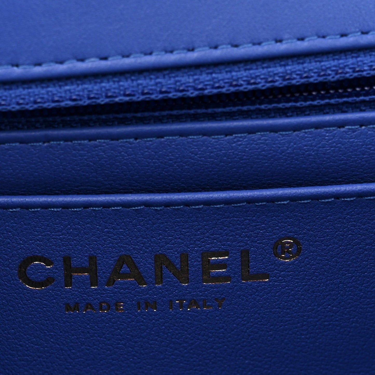 Lambskin Quilted Mini Hollywood Charms Rectangular Flap Blue