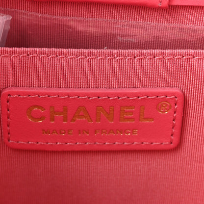 Calfskin Quilted CC Small Once Upon A Time Tote Pink