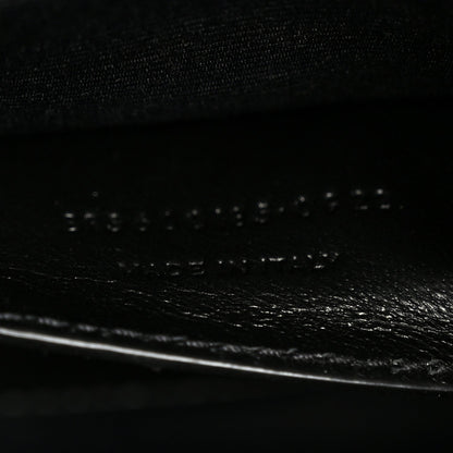 Grain De Poudre Textured Mixed Matelasse Triquilt Medium Monogram Monochrome Satchel Black