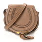 Calfskin Mini Marcie Round Crossbody Bag Nut