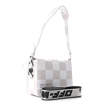 Calfskin Figures of Speech Binder Clip Bag White Beige