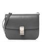 Box Calfskin Medium Classic Box Flap Bag Zinc