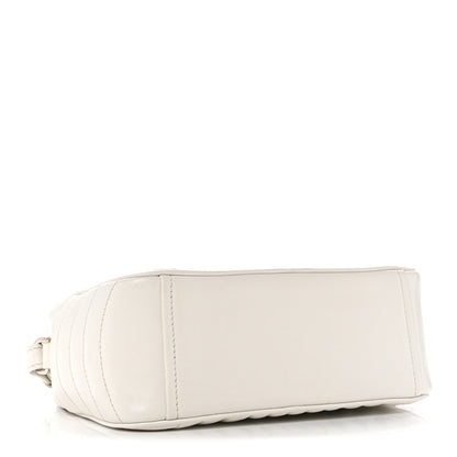 Soft Calfskin Diagramme Camera Bag White