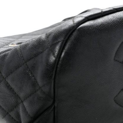 Caviar Quilted Small Filigree Backpack Black