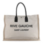 Linen Calfskin Rive Gauche Tote Greggio Natural