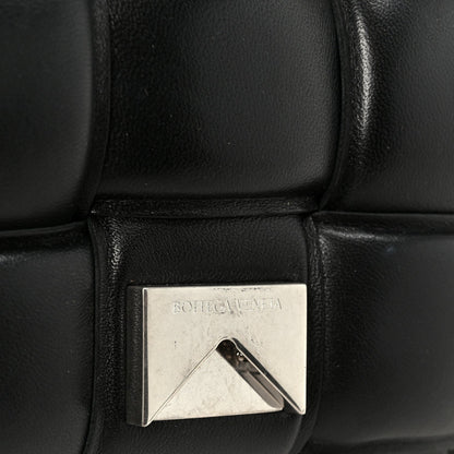 Nappa Maxi Intreccio Padded Cassette Crossbody Bag Black