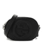 Sakai Be Green Calfskin Diagonal Stitched Mini Blondie Shoulder Bag Black