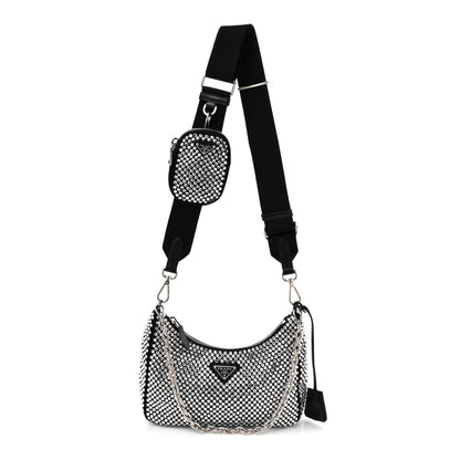 Satin Crystal Re-Edition 2005 Shoulder Bag Cristal