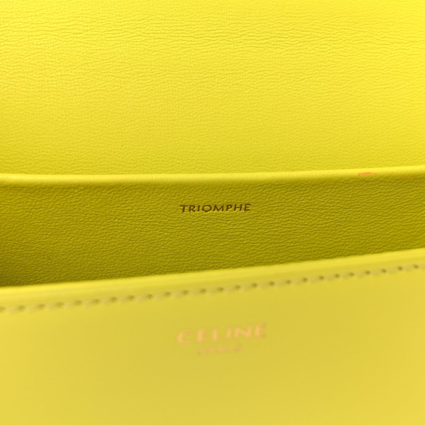 Shiny Calfskin Cuir Triomphe Chain Shoulder Bag Anis