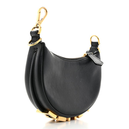 Vitello Grace Matte Nano Fendigraphy Hobo Charm Black