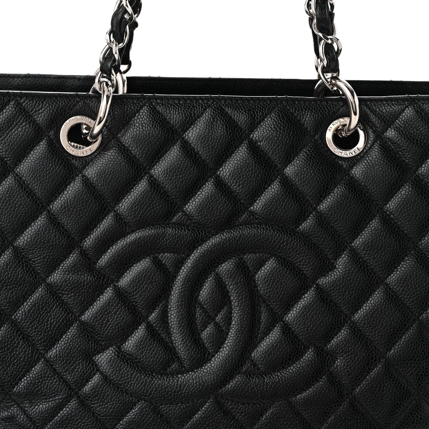 Caviar Quilted XL Grand Shopping Tote GST Black