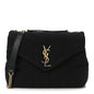 Fabric Y Quilted Monogram Small Loulou Chain Satchel Black