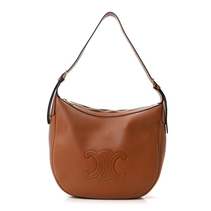 Supple Calfskin Medium Triomphe Heloise Shoulder Bag Tan