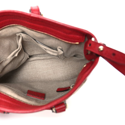 Monogram Small Bree Tote Red