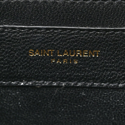 Suede All-Over Monogram Small Le Monogramme Satchel Black