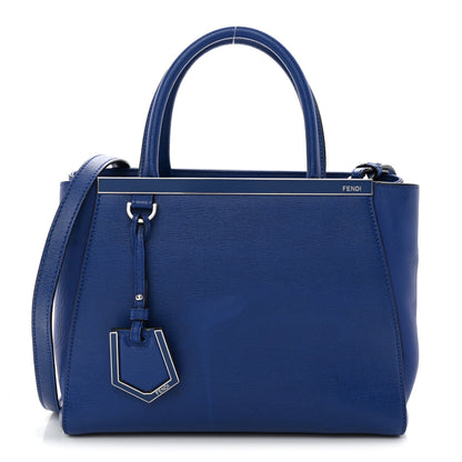 Vitello Elite Petite 2Jours Tote Blue Neon