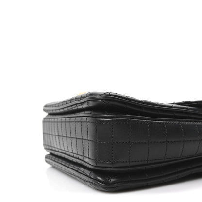 Calfskin Quilted Medium C Bag Black