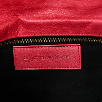 Agneau Classic Hardware Envelope Clutch Rose Thulian