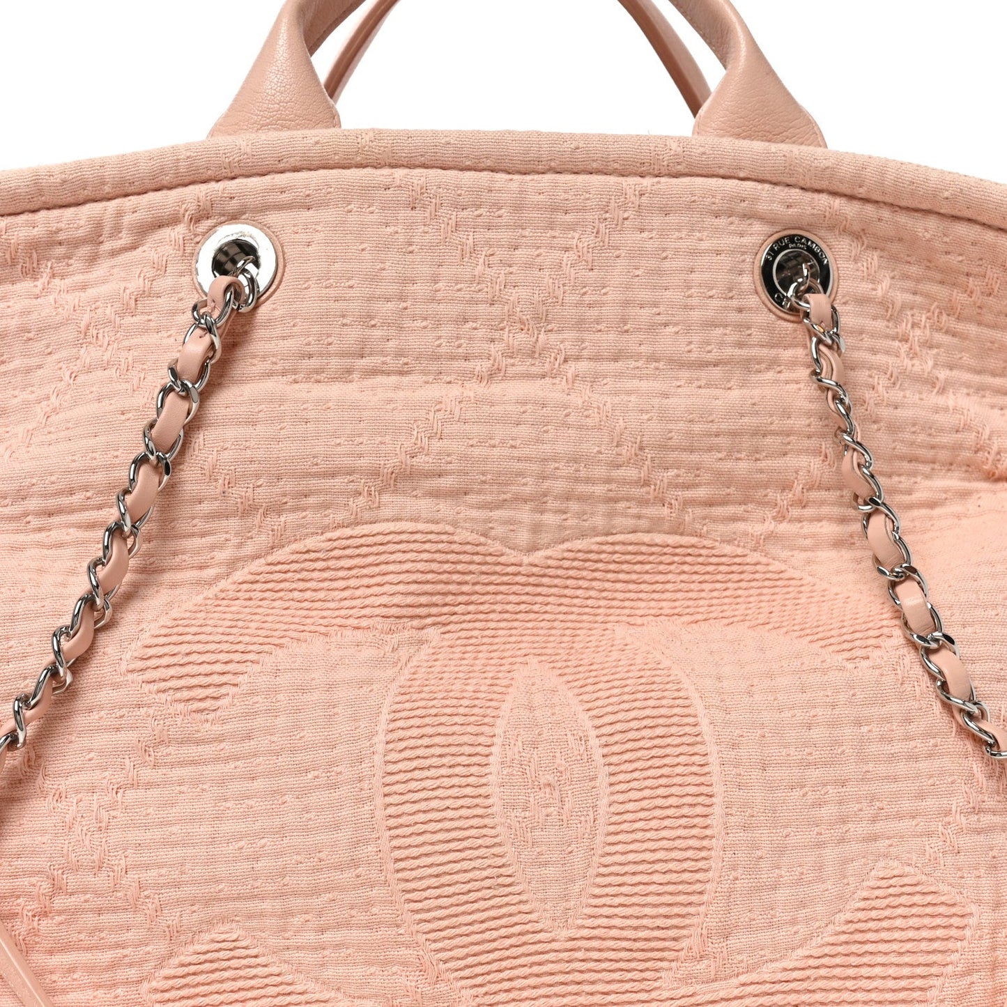 Canvas Large Double Face Shopping Tote Light Pink