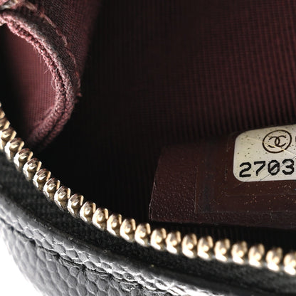 Caviar Quilted Phone Holder Wallet On Chain WOC Black