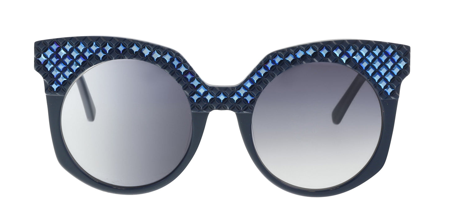 MCM Blue Round MCM643SR 424 Sunglasses