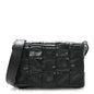 Paper Calfskin Maxi Intreccio Cassette Crossbody Bag Black