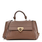 Grained Calfskin Sofia Satchel Moka