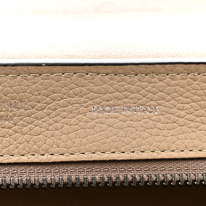 Drummed Calfskin Suede Medium Trapeze Dune