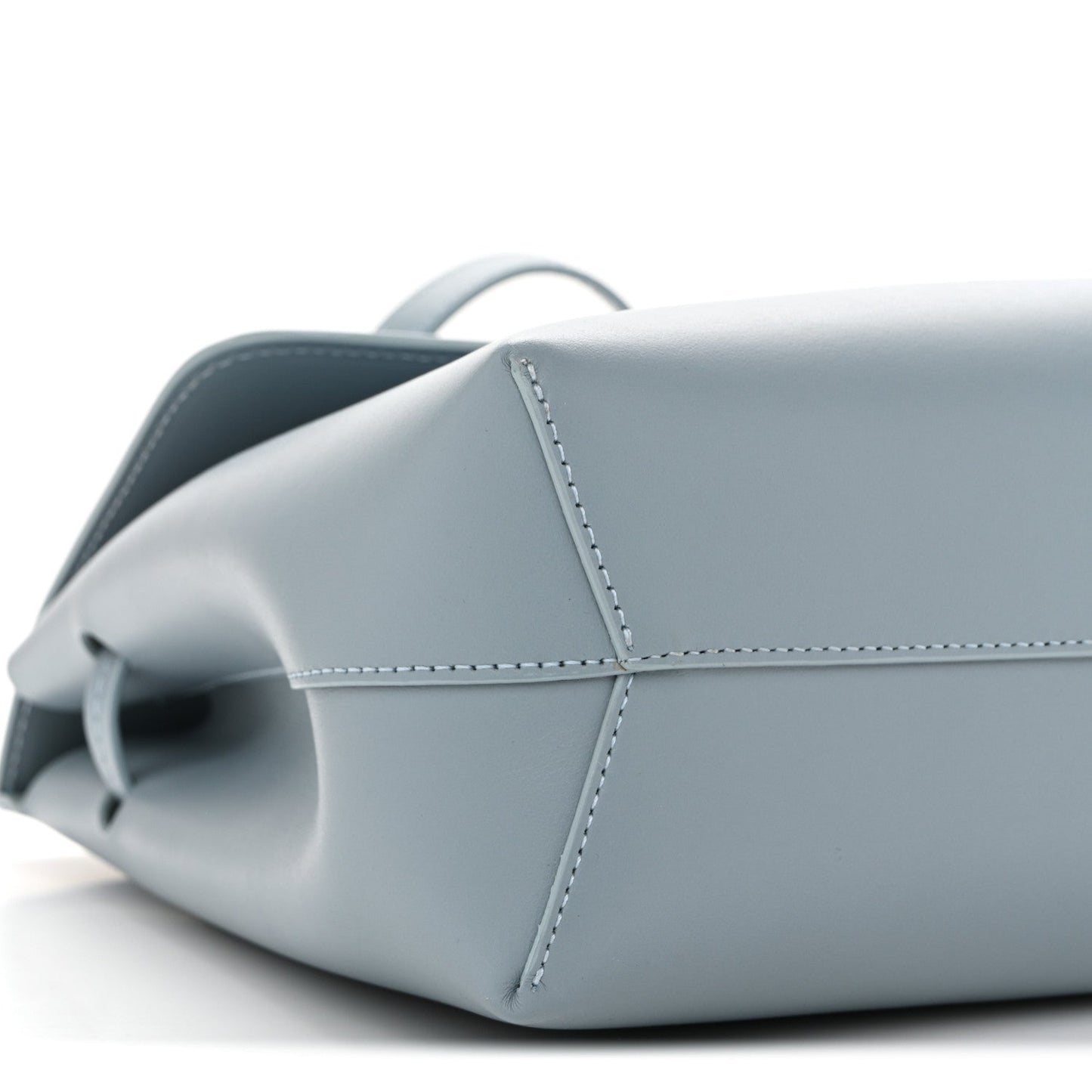 Calfskin Mini Lady Bag Grey Blue