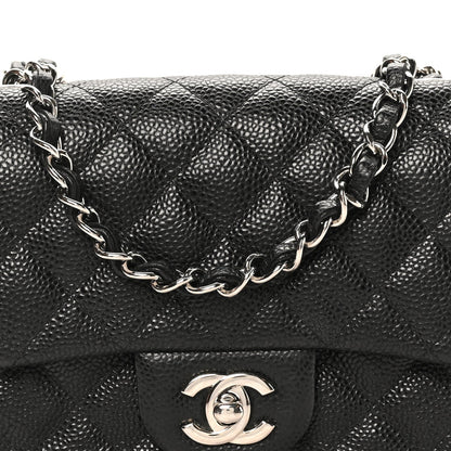 Caviar Quilted Mini Square Flap Black